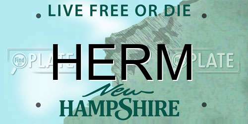 HERM New Hampshire License Plate