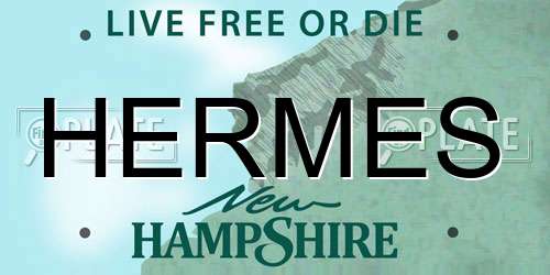 HERMES New Hampshire License Plate