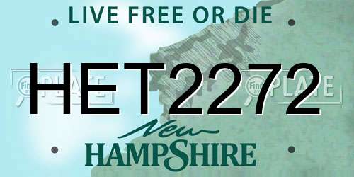 HET2272 New Hampshire License Plate