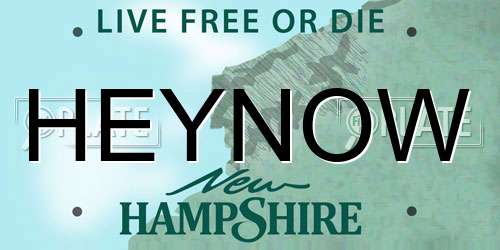 HEYNOW New Hampshire License Plate