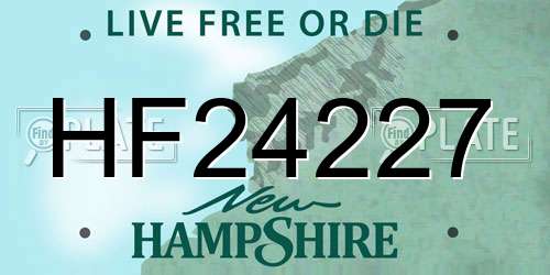 HF24227 New Hampshire License Plate
