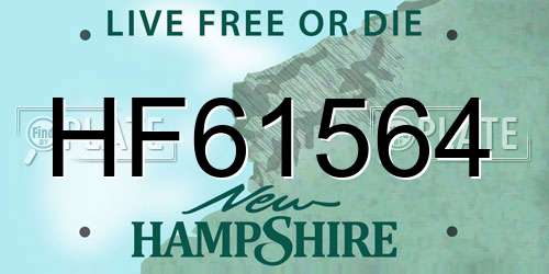 HF61564 New Hampshire License Plate