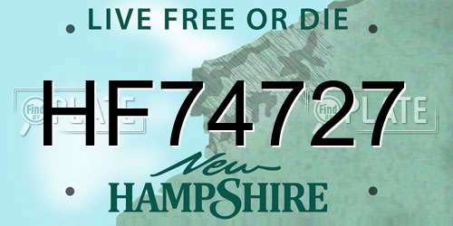 HF74727 New Hampshire License Plate