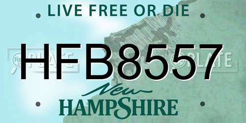 HFB8557 New Hampshire License Plate