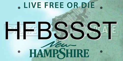 HFBSSST New Hampshire License Plate