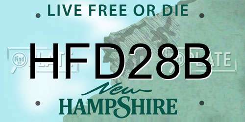 HFD28B New Hampshire License Plate