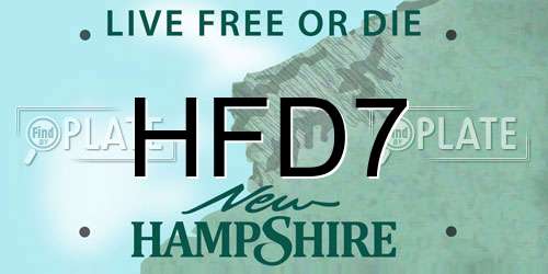 HFD7 New Hampshire License Plate