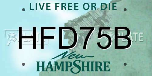 HFD75B New Hampshire License Plate