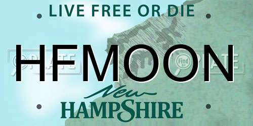 HFMOON New Hampshire License Plate