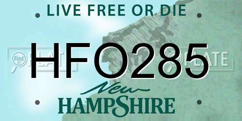 HFO285 New Hampshire License Plate