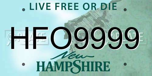 HFO9999 New Hampshire License Plate