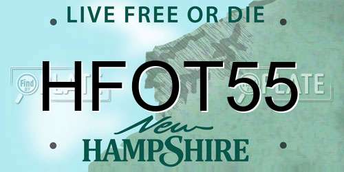 HFOT55 New Hampshire License Plate