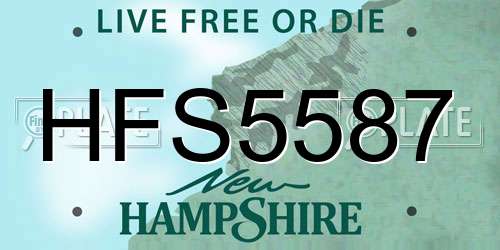 HFS5587 New Hampshire License Plate