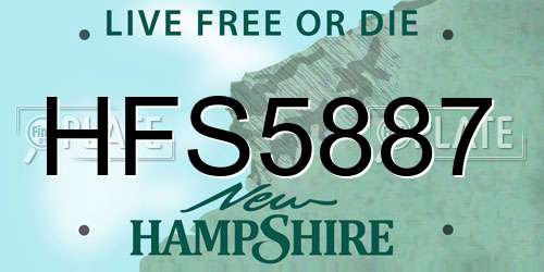 HFS5887 New Hampshire License Plate