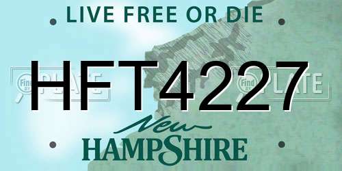 HFT4227 New Hampshire License Plate