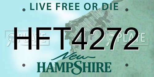 HFT4272 New Hampshire License Plate