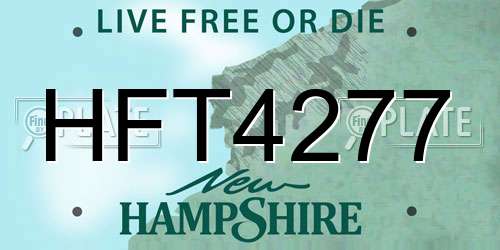 HFT4277 New Hampshire License Plate