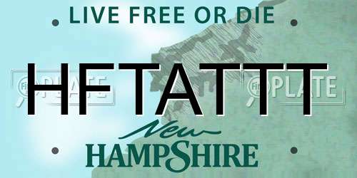 HFTATTT New Hampshire License Plate