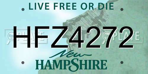 HFZ4272 New Hampshire License Plate