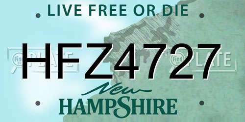 HFZ4727 New Hampshire License Plate