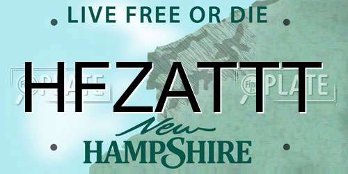 HFZATTT New Hampshire License Plate