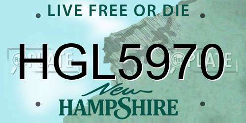 HGL5970 New Hampshire License Plate