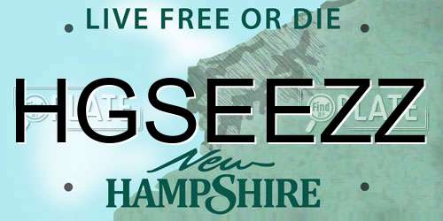 HGSEEZZ New Hampshire License Plate