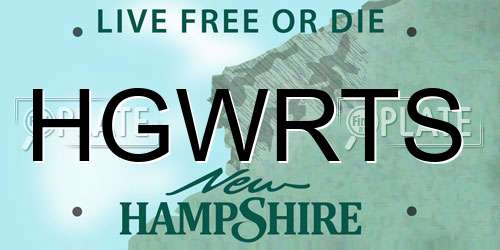 HGWRTS New Hampshire License Plate