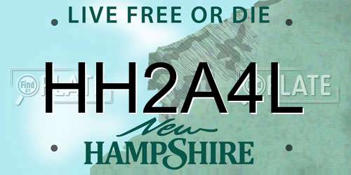 HH2A4L New Hampshire License Plate