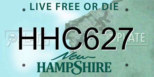 HHC627 New Hampshire License Plate
