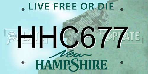 HHC677 New Hampshire License Plate