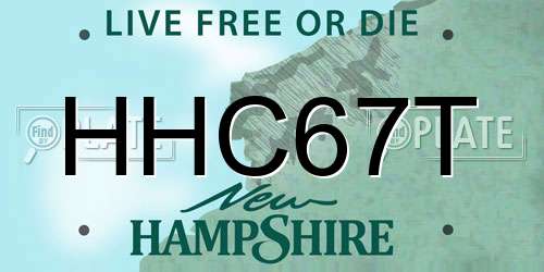 HHC67T New Hampshire License Plate