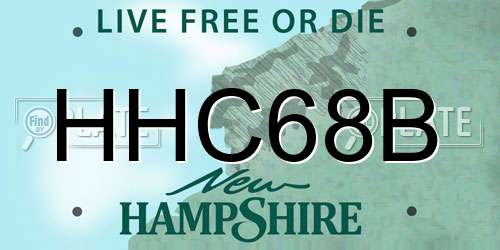 HHC68B New Hampshire License Plate