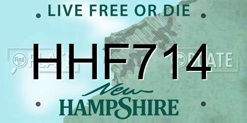 HHF714 New Hampshire License Plate