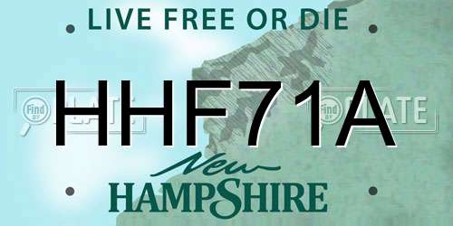 HHF71A New Hampshire License Plate