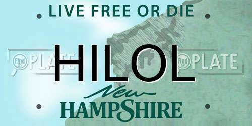 HILOL New Hampshire License Plate