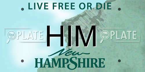 HIM New Hampshire License Plate
