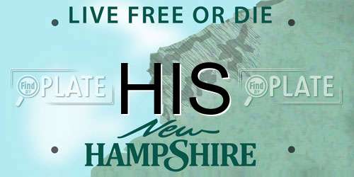HIS New Hampshire License Plate