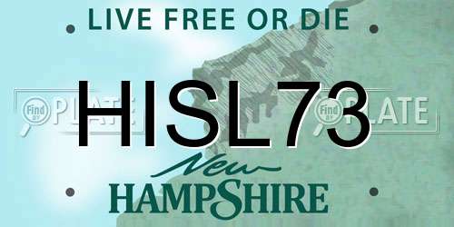 HISL73 New Hampshire License Plate