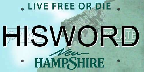 HISWORD New Hampshire License Plate