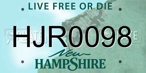 HJR0098 New Hampshire License Plate