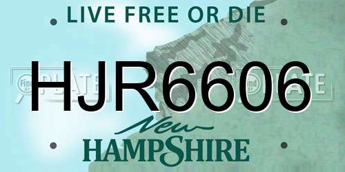 HJR6606 New Hampshire License Plate