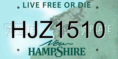 HJZ1510 New Hampshire License Plate