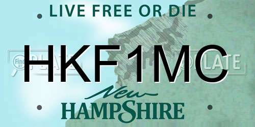 HKF1MC New Hampshire License Plate