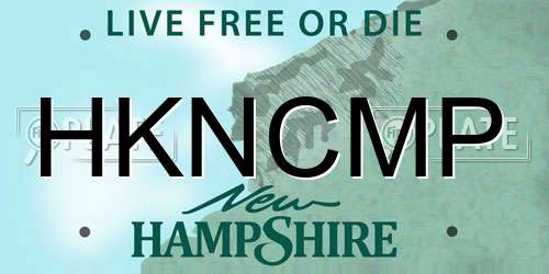 HKNCMP New Hampshire License Plate