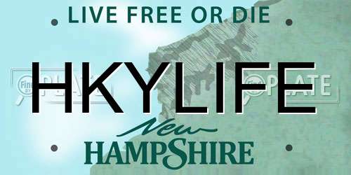 HKYLIFE New Hampshire License Plate
