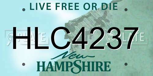 HLC4237 New Hampshire License Plate