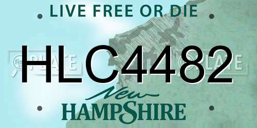 HLC4482 New Hampshire License Plate