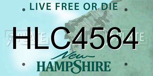 HLC4564 New Hampshire License Plate