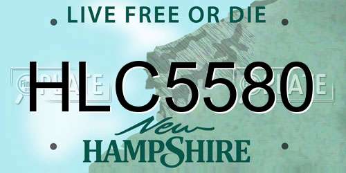 HLC5580 New Hampshire License Plate
